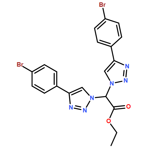 1H-1,2,3-Triazole-1-acetic acid, 4-(4-bromophenyl)-α-[4-(4-bromophenyl)-1H-1,2,3-triazol-1-yl]-, ethyl ester