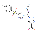 1H-1,2,3-Triazole-4-carboxylic acid, 1-[azido[4-[(4-methylphenyl)sulfonyl]-1H-1,2,3-triazol-1-yl]methyl]-, methyl ester