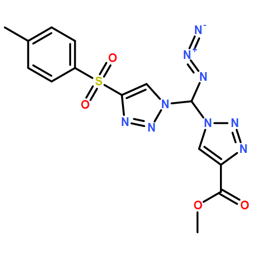 1H-1,2,3-Triazole-4-carboxylic acid, 1-[azido[4-[(4-methylphenyl)sulfonyl]-1H-1,2,3-triazol-1-yl]methyl]-, methyl ester