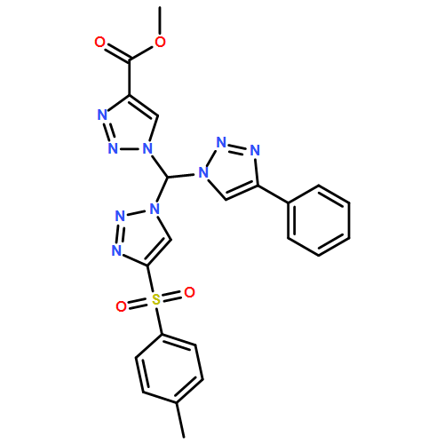 1H-1,2,3-Triazole-4-carboxylic acid, 1-[[4-[(4-methylphenyl)sulfonyl]-1H-1,2,3-triazol-1-yl](4-phenyl-1H-1,2,3-triazol-1-yl)methyl]-, methyl ester