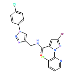 1H-Pyrazole-5-carboxamide, 3-bromo-N-[[1-(4-chlorophenyl)-1H-1,2,3-triazol-4-yl]methyl]-1-(3-chloro-2-pyridinyl)-