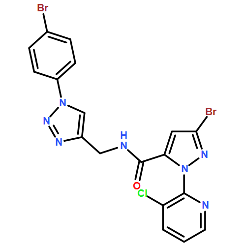 1H-Pyrazole-5-carboxamide, 3-bromo-N-[[1-(4-bromophenyl)-1H-1,2,3-triazol-4-yl]methyl]-1-(3-chloro-2-pyridinyl)-