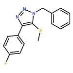 1H-1,2,3-Triazole, 4-(4-fluorophenyl)-5-(methylthio)-1-(phenylmethyl)-