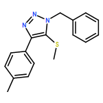 1H-1,2,3-Triazole, 4-(4-methylphenyl)-5-(methylthio)-1-(phenylmethyl)-