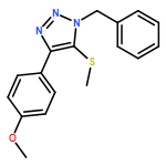 1H-1,2,3-Triazole, 4-(4-methoxyphenyl)-5-(methylthio)-1-(phenylmethyl)-