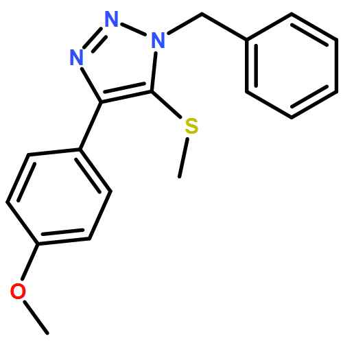 1H-1,2,3-Triazole, 4-(4-methoxyphenyl)-5-(methylthio)-1-(phenylmethyl)-