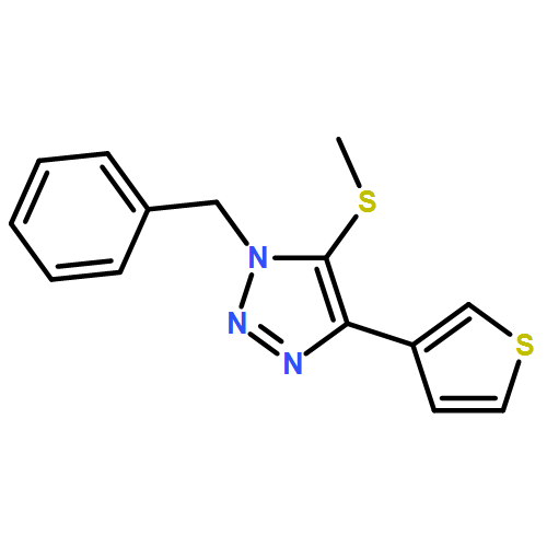 1H-1,2,3-Triazole, 5-(methylthio)-1-(phenylmethyl)-4-(3-thienyl)-