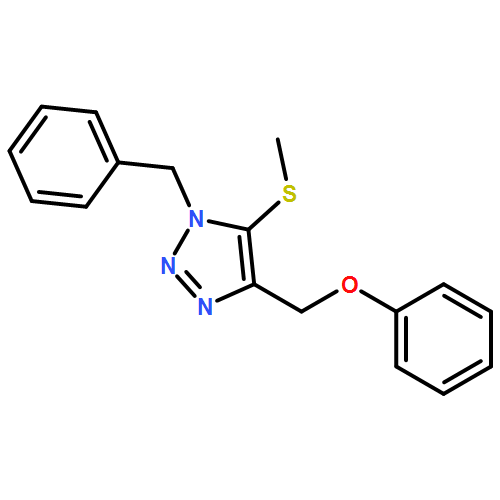 1H-1,2,3-Triazole, 5-(methylthio)-4-(phenoxymethyl)-1-(phenylmethyl)-