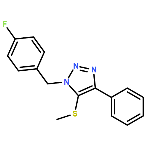 1H-1,2,3-Triazole, 1-[(4-fluorophenyl)methyl]-5-(methylthio)-4-phenyl-