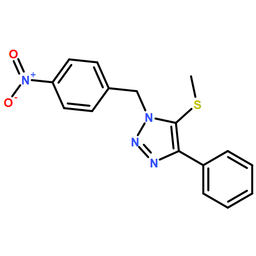 1H-1,2,3-Triazole, 5-(methylthio)-1-[(4-nitrophenyl)methyl]-4-phenyl-