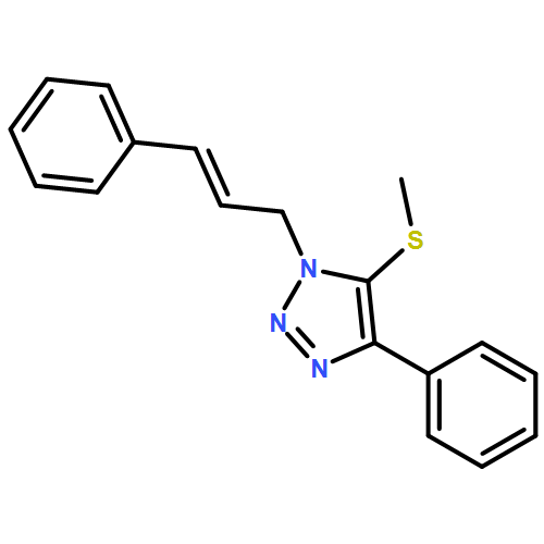 1H-1,2,3-Triazole, 5-(methylthio)-4-phenyl-1-(3-phenyl-2-propen-1-yl)-