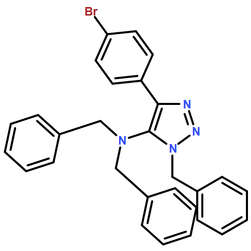 1H-1,2,3-Triazol-5-amine, 4-(4-bromophenyl)-N,N,1-tris(phenylmethyl)-