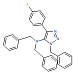 1H-1,2,3-Triazol-5-amine, 4-(4-fluorophenyl)-N,N,1-tris(phenylmethyl)-