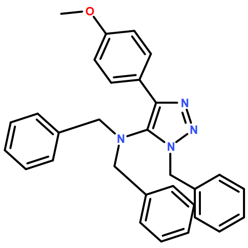 1H-1,2,3-Triazol-5-amine, 4-(4-methoxyphenyl)-N,N,1-tris(phenylmethyl)-