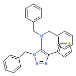 1H-1,2,3-Triazol-5-amine, N,N,1-tris(phenylmethyl)-4-(3-thienyl)-