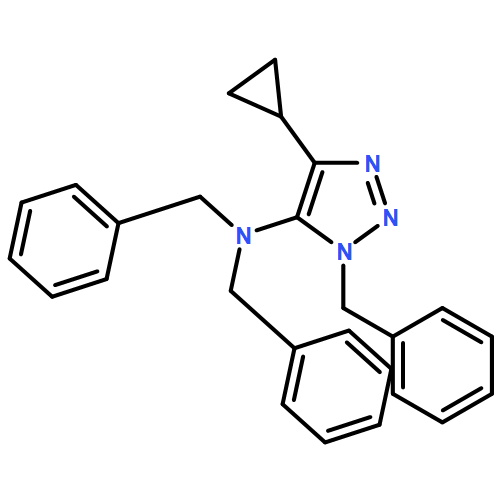 1H-1,2,3-Triazol-5-amine, 4-cyclopropyl-N,N,1-tris(phenylmethyl)-