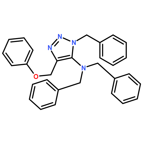 1H-1,2,3-Triazol-5-amine, 4-(phenoxymethyl)-N,N,1-tris(phenylmethyl)-