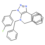 1H-1,2,3-Triazol-5-amine, 1-[(4-fluorophenyl)methyl]-4-phenyl-N,N-bis(phenylmethyl)-