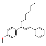 Benzene, 1-methoxy-4-[1-(2-phenylethenylidene)heptyl]-