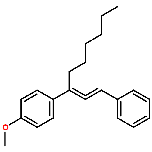 Benzene, 1-methoxy-4-[1-(2-phenylethenylidene)heptyl]-