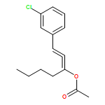 1,2-Heptadien-3-ol, 1-(3-chlorophenyl)-, 3-acetate