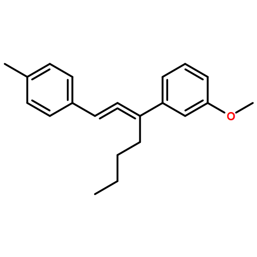 Benzene, 1-methoxy-3-[1-[2-(4-methylphenyl)ethenylidene]pentyl]-