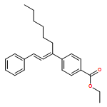 Benzoic acid, 4-[1-(2-phenylethenylidene)heptyl]-, ethyl ester