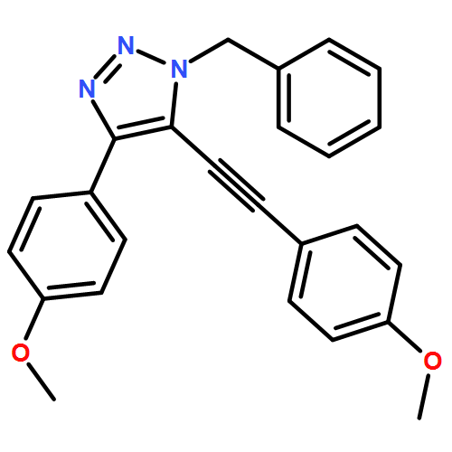 1H-1,2,3-Triazole, 4-(4-methoxyphenyl)-5-[2-(4-methoxyphenyl)ethynyl]-1-(phenylmethyl)-