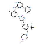 2-Pyrimidinamine, N-[2-methyl-5-[4-[4-[(4-methyl-1-piperazinyl)methyl]-3-(trifluoromethyl)phenyl]-1H-1,2,3-triazol-1-yl]phenyl]-4-(3-pyridinyl)-