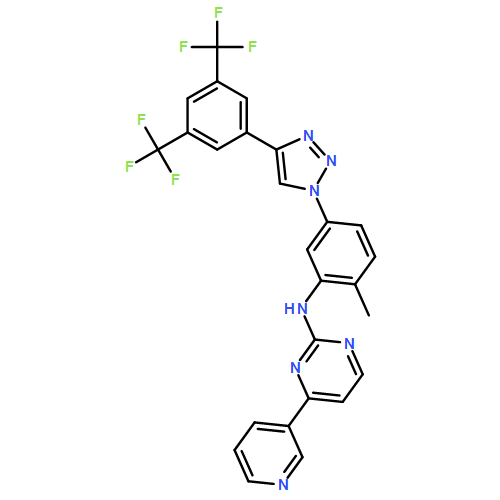 2-Pyrimidinamine, N-[5-[4-[3,5-bis(trifluoromethyl)phenyl]-1H-1,2,3-triazol-1-yl]-2-methylphenyl]-4-(3-pyridinyl)-