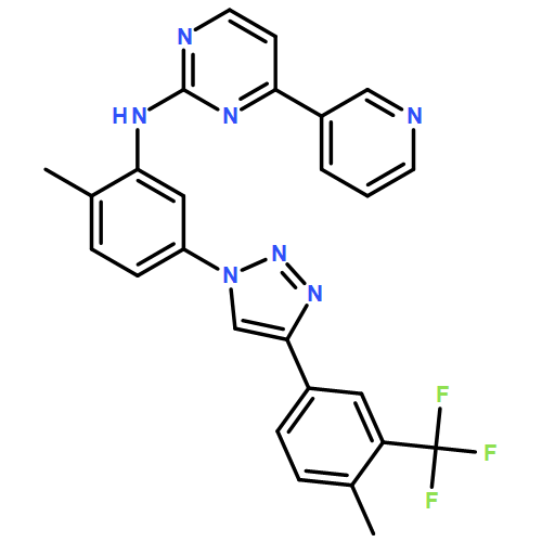 2-Pyrimidinamine, N-[2-methyl-5-[4-[4-methyl-3-(trifluoromethyl)phenyl]-1H-1,2,3-triazol-1-yl]phenyl]-4-(3-pyridinyl)-