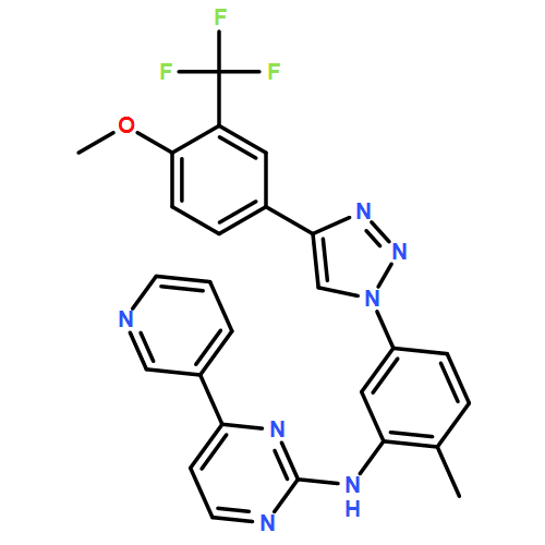 2-Pyrimidinamine, N-[5-[4-[4-methoxy-3-(trifluoromethyl)phenyl]-1H-1,2,3-triazol-1-yl]-2-methylphenyl]-4-(3-pyridinyl)-