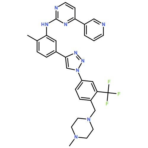 2-Pyrimidinamine, N-[2-methyl-5-[1-[4-[(4-methyl-1-piperazinyl)methyl]-3-(trifluoromethyl)phenyl]-1H-1,2,3-triazol-4-yl]phenyl]-4-(3-pyridinyl)-