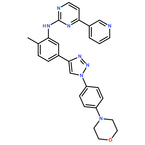 2-Pyrimidinamine, N-[2-methyl-5-[1-[4-(4-morpholinyl)phenyl]-1H-1,2,3-triazol-4-yl]phenyl]-4-(3-pyridinyl)-