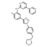 2-Pyrimidinamine, N-[2-methyl-5-[1-[4-(1-pyrrolidinylmethyl)phenyl]-1H-1,2,3-triazol-4-yl]phenyl]-4-(3-pyridinyl)-