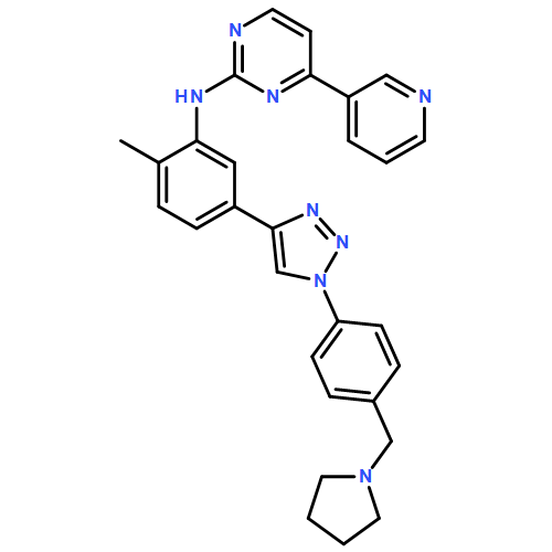 2-Pyrimidinamine, N-[2-methyl-5-[1-[4-(1-pyrrolidinylmethyl)phenyl]-1H-1,2,3-triazol-4-yl]phenyl]-4-(3-pyridinyl)-