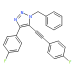 1H-1,2,3-Triazole, 4-(4-fluorophenyl)-5-[2-(4-fluorophenyl)ethynyl]-1-(phenylmethyl)-