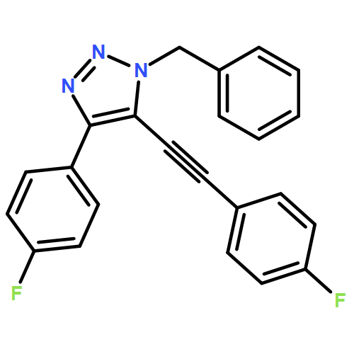 1H-1,2,3-Triazole, 4-(4-fluorophenyl)-5-[2-(4-fluorophenyl)ethynyl]-1-(phenylmethyl)-