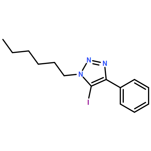 1H-1,2,3-Triazole, 1-hexyl-5-iodo-4-phenyl-