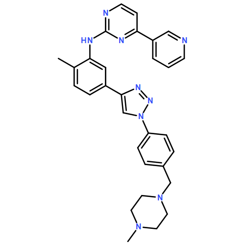 2-Pyrimidinamine, N-[2-methyl-5-[1-[4-[(4-methyl-1-piperazinyl)methyl]phenyl]-1H-1,2,3-triazol-4-yl]phenyl]-4-(3-pyridinyl)-