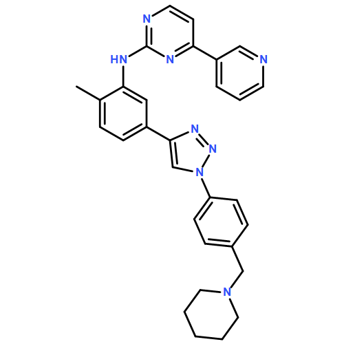 2-Pyrimidinamine, N-[2-methyl-5-[1-[4-(1-piperidinylmethyl)phenyl]-1H-1,2,3-triazol-4-yl]phenyl]-4-(3-pyridinyl)-