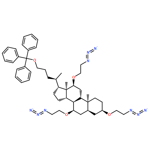 Cholane, 3,7,12-tris(2-azidoethoxy)-24-(triphenylmethoxy)-, (3α,5β,7α,12α)-