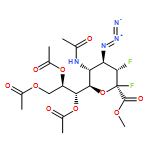 D-erythro-β-L-gluco-2-Nonulopyranosonic acid, 5-(acetylamino)-4-azido-2,3,4,5-tetradeoxy-2,3-difluoro-, methyl ester, 7,8,9-triacetate