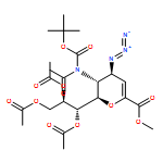 D-glycero-D-galacto-Non-2-enonic acid, 5-[acetyl[(1,1-dimethylethoxy)carbonyl]amino]-2,6-anhydro-4-azido-3,4,5-trideoxy-, methyl ester, 7,8,9-triacetate