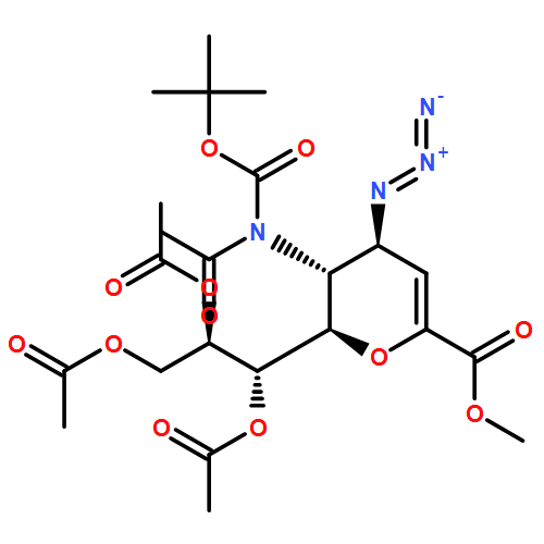 D-glycero-D-galacto-Non-2-enonic acid, 5-[acetyl[(1,1-dimethylethoxy)carbonyl]amino]-2,6-anhydro-4-azido-3,4,5-trideoxy-, methyl ester, 7,8,9-triacetate