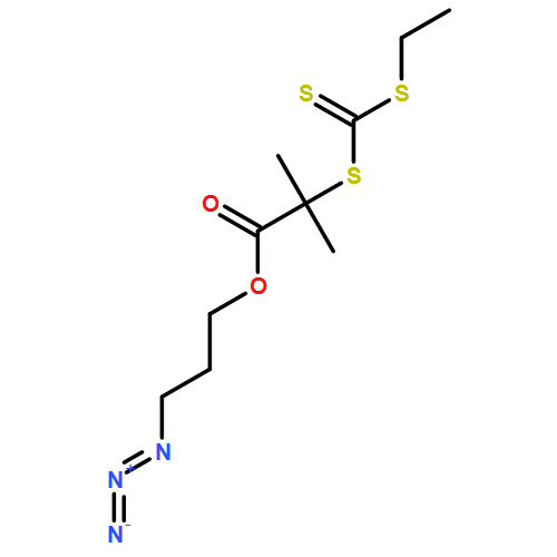 Propanoic acid, 2-[[(ethylthio)thioxomethyl]thio]-2-methyl-, 3-azidopropyl ester