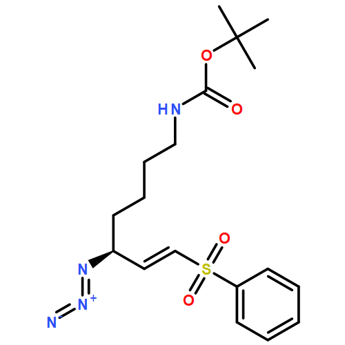 Carbamic acid, N-[(5S,6E)-5-azido-7-(phenylsulfonyl)-6-hepten-1-yl]-, 1,1-dimethylethyl ester