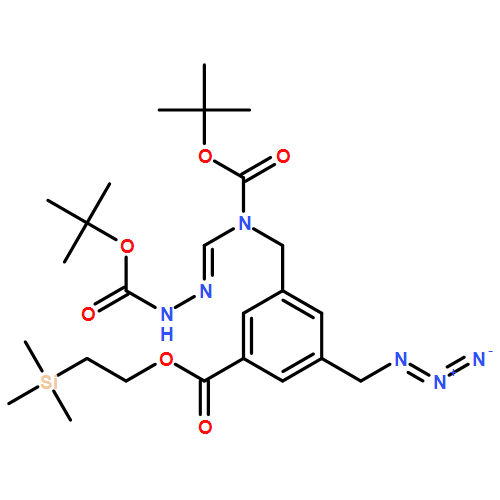 Benzoic acid, 3-(azidomethyl)-5-[[[(1,1-dimethylethoxy)carbonyl][[[(1,1-dimethylethoxy)carbonyl]amino]iminomethyl]amino]methyl]-, 2-(trimethylsilyl)ethyl ester