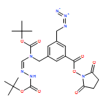 Benzoic acid, 3-(azidomethyl)-5-[[[(1,1-dimethylethoxy)carbonyl][[[(1,1-dimethylethoxy)carbonyl]amino]iminomethyl]amino]methyl]-, 2,5-dioxo-1-pyrrolidinyl ester