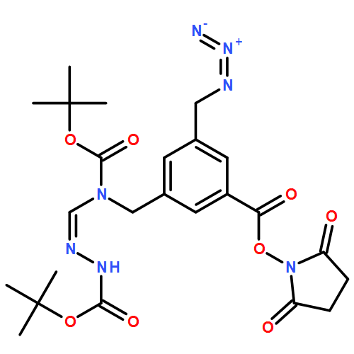 Benzoic acid, 3-(azidomethyl)-5-[[[(1,1-dimethylethoxy)carbonyl][[[(1,1-dimethylethoxy)carbonyl]amino]iminomethyl]amino]methyl]-, 2,5-dioxo-1-pyrrolidinyl ester